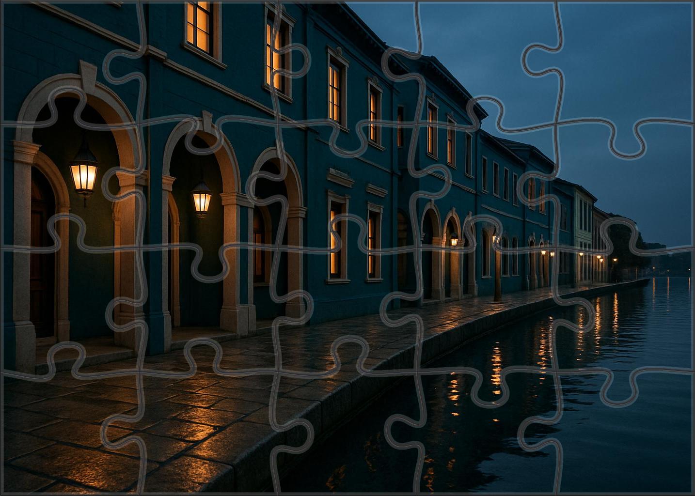 Teal Lantern Quay 200 Piece Puzzle