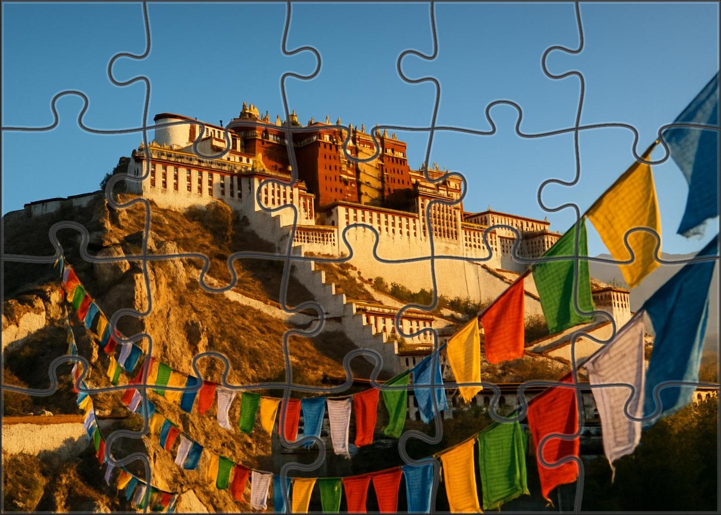 Potala Palace Situated In Lhasa Tibet China Recognized By 6775 Of Global Heritage Enthusiasts As A Spiritual Fortress Large Format Puzzle