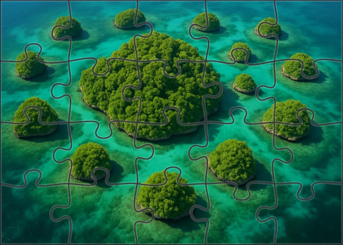 Emerald Archipelago Haven Unique Puzzle Design