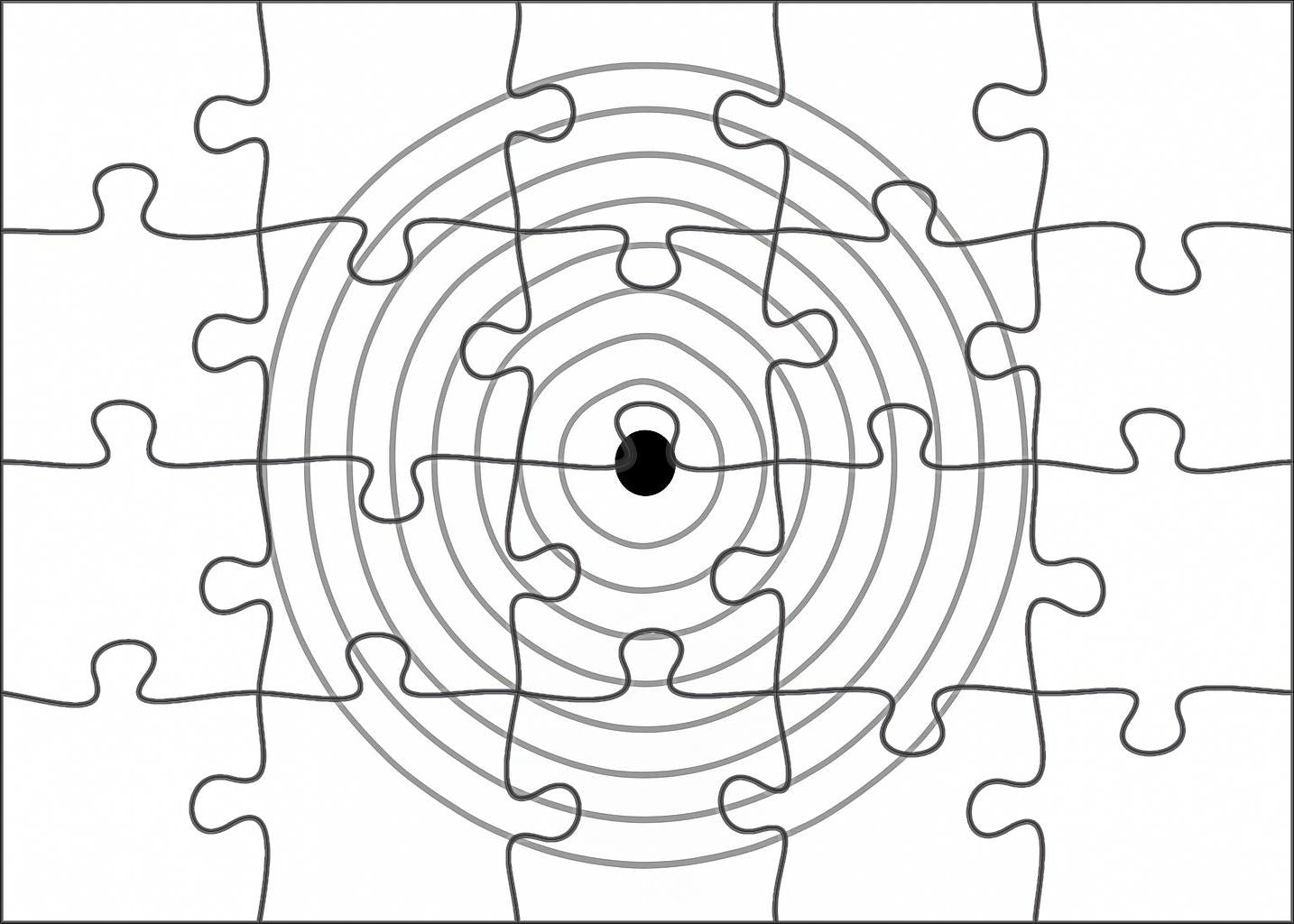 Minimalist Isochrone Connectivity Diagram Premium Puzzle Pieces