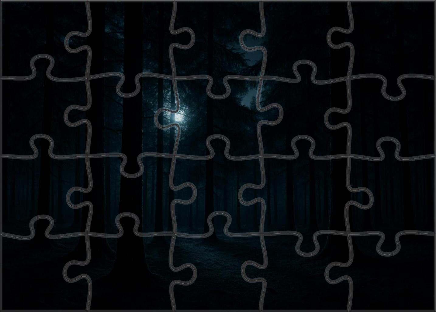 Midnight Pine Shadow Puzzle For Kids