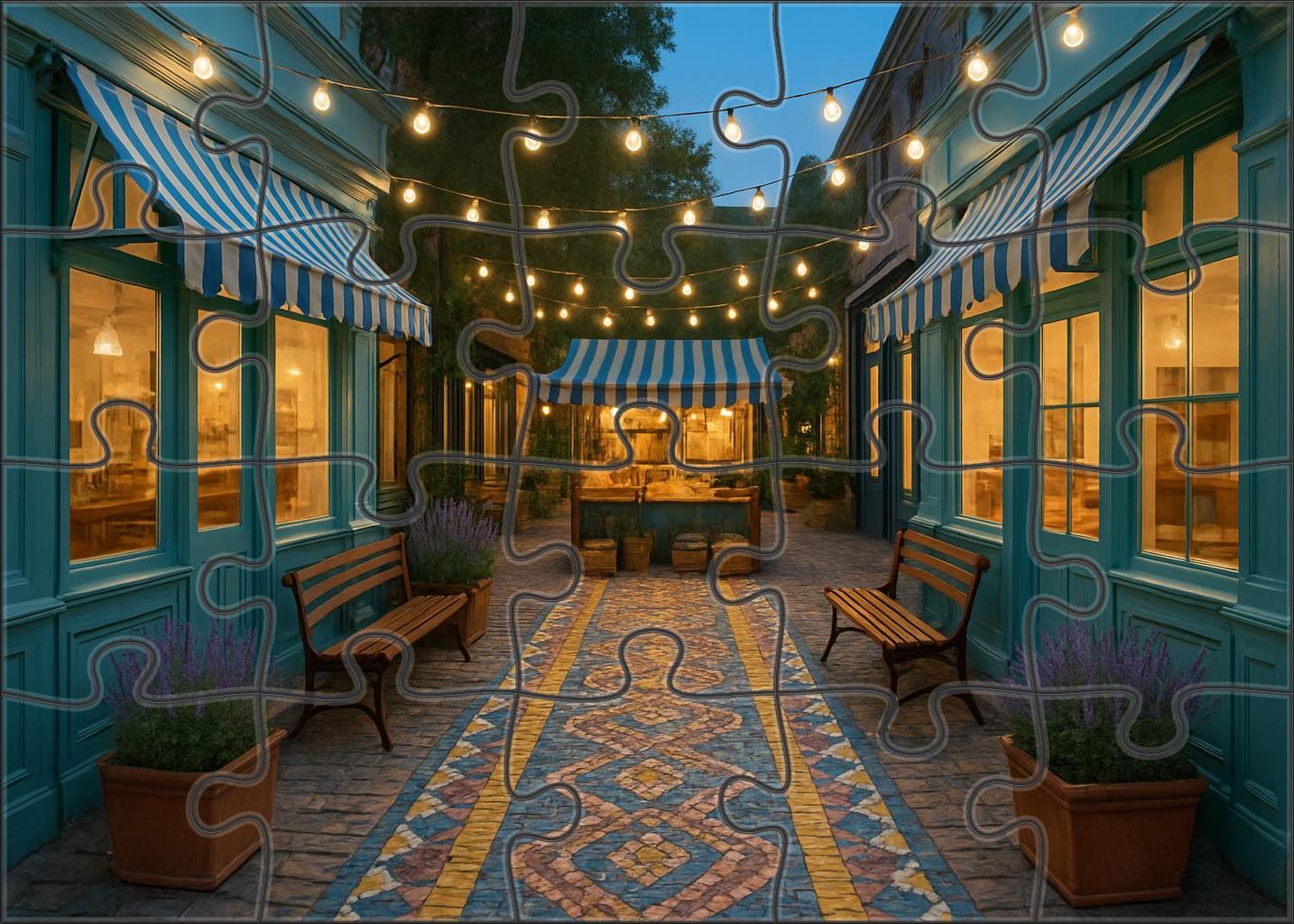 Cerulean Market Lane 200 Piece Puzzle