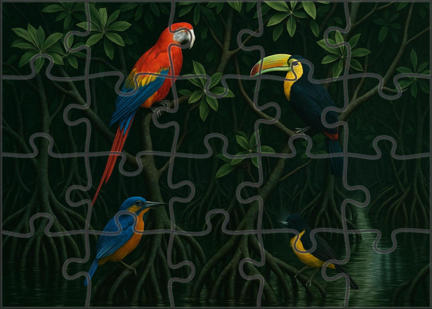 Emerald Mangrove Sanctuary Custom Jigsaw Puzzle