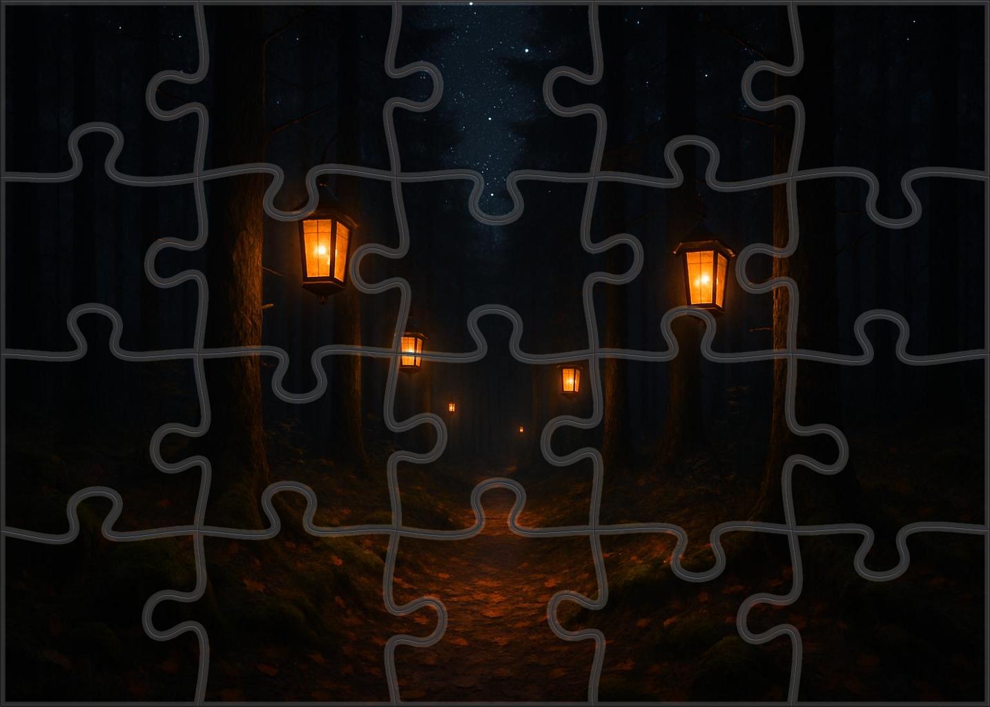 Midnight Lantern Walk Unique Puzzle Design