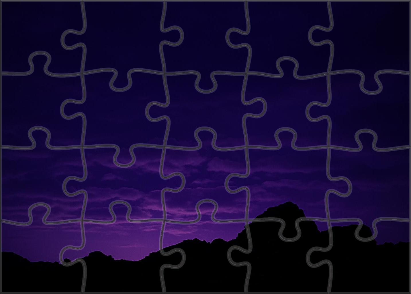 Dusky Violet Cascade Puzzle For Adults