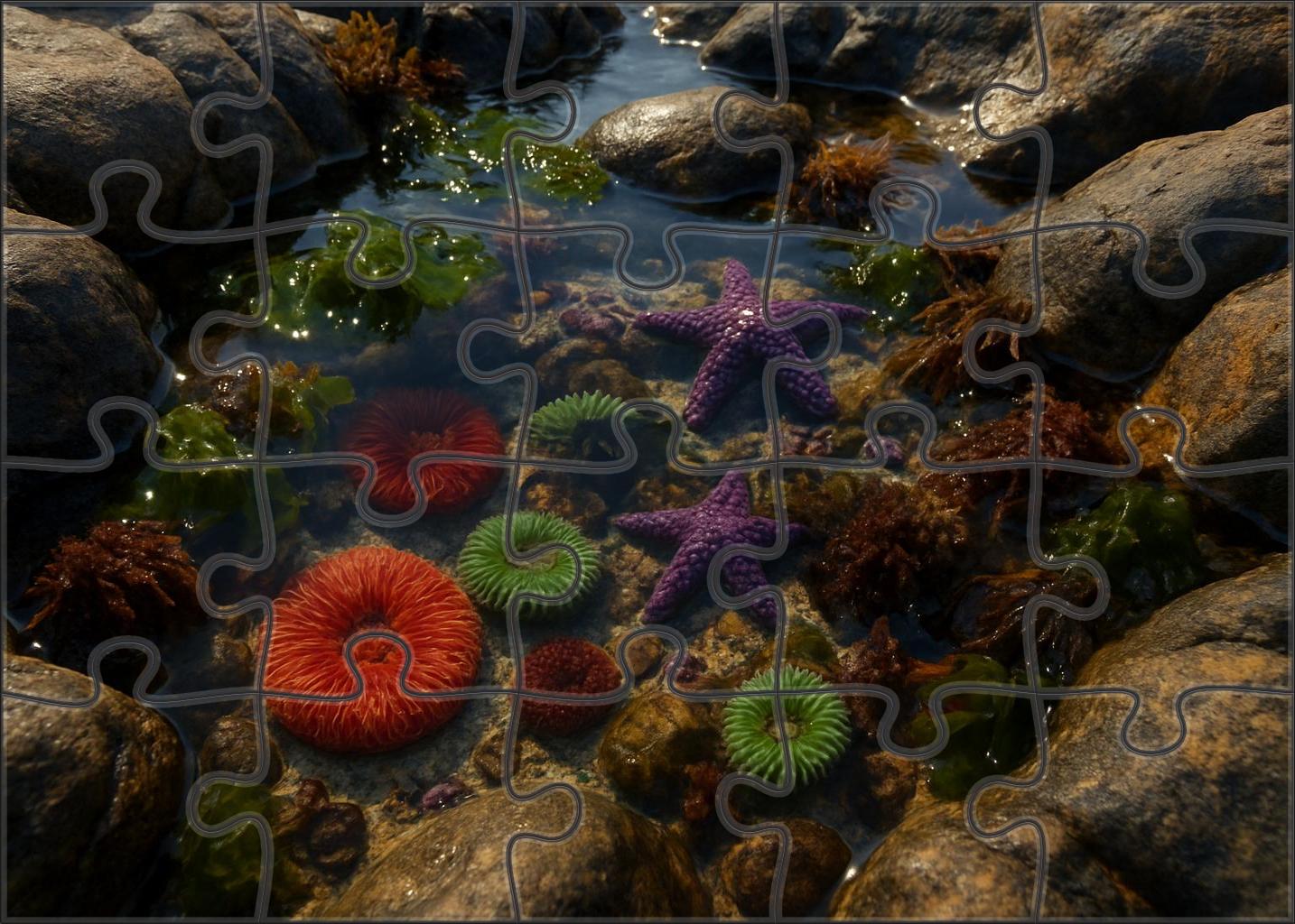 Tidepool Garden Bay Rocky Pools And Marine Diversity Easy Puzzles