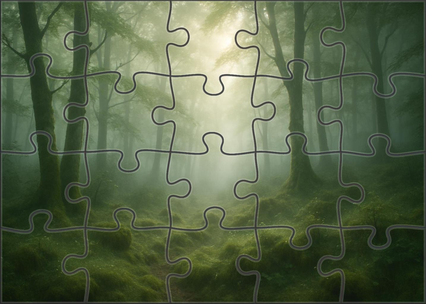 Veil Of Morning Mist Large Format Puzzle