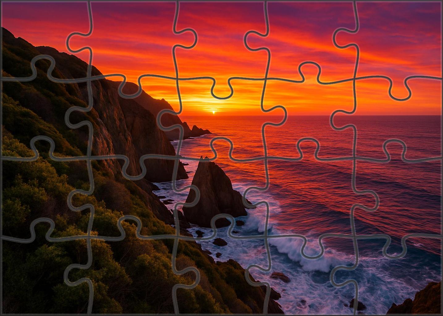 Twilight Coastal Bluff Custom Jigsaw Puzzle