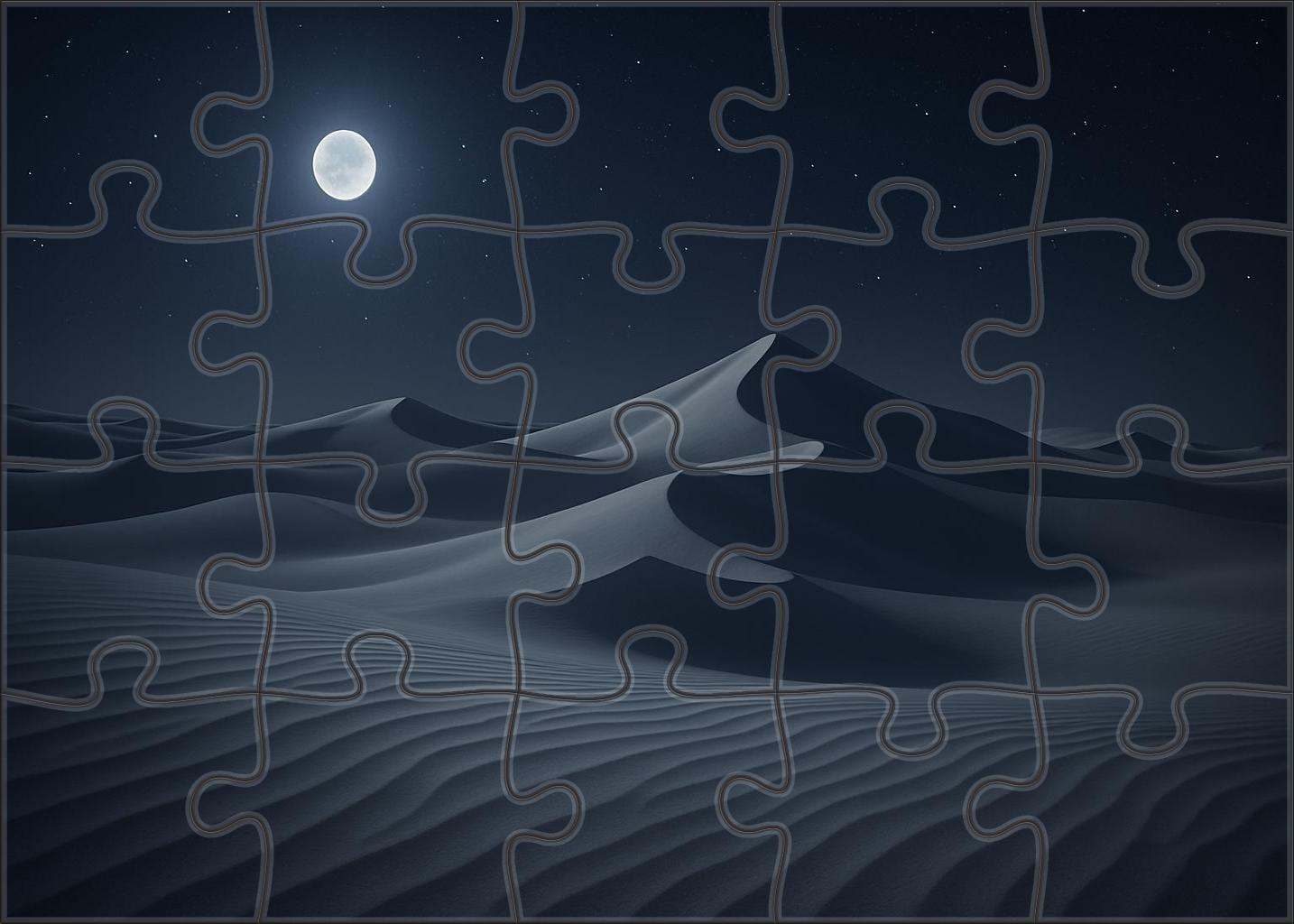 Silver Crest Dunes Moonlit Ripples Across Pale Sands 500 Piece Puzzle