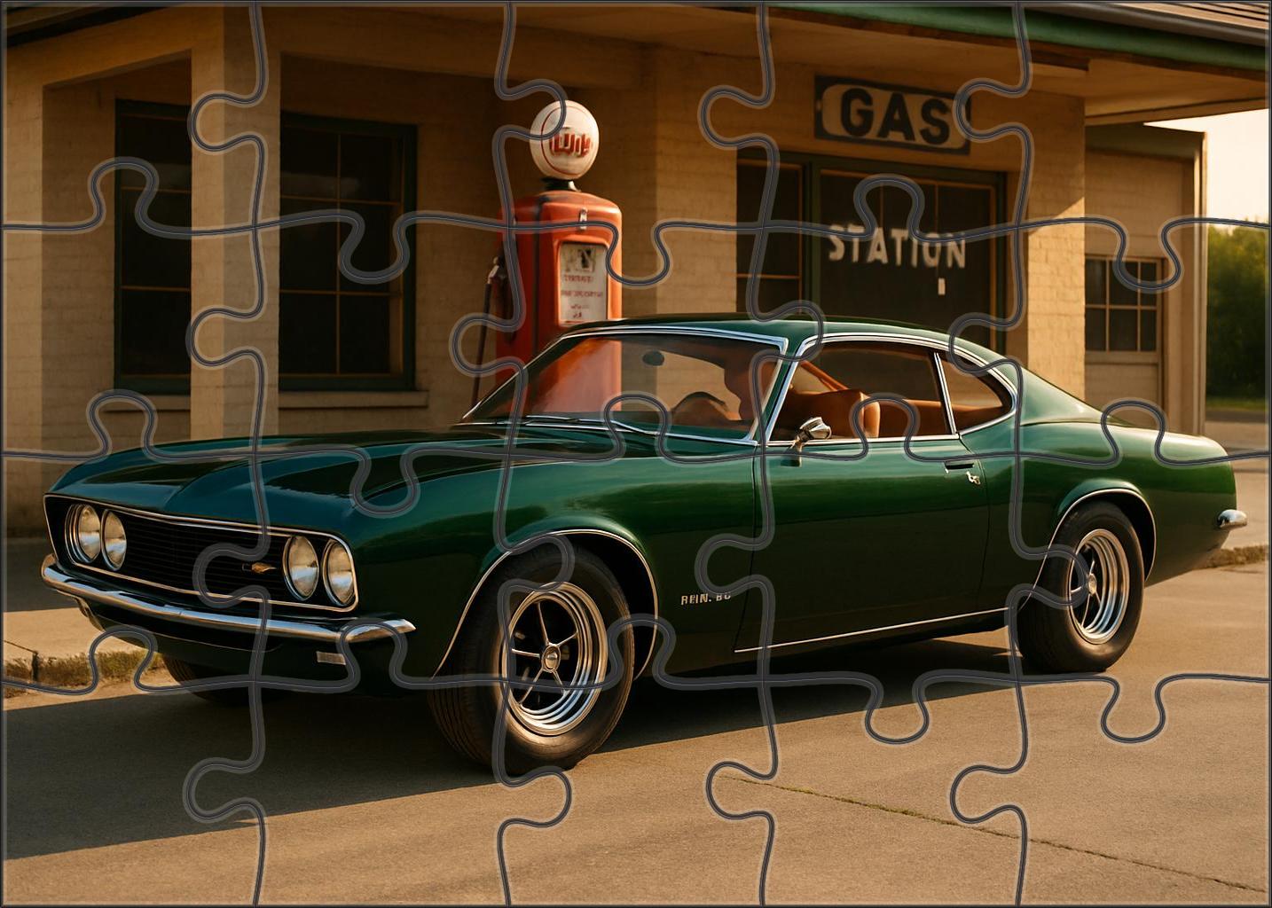 Zephyr Titan 83 Retro-inspired V8 Grand Tourer 20 Piece Puzzle