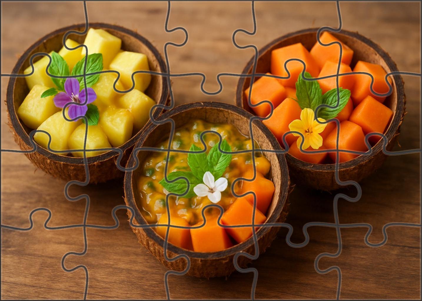 Exotic Fruit Shell Trio 20 Piece Puzzle