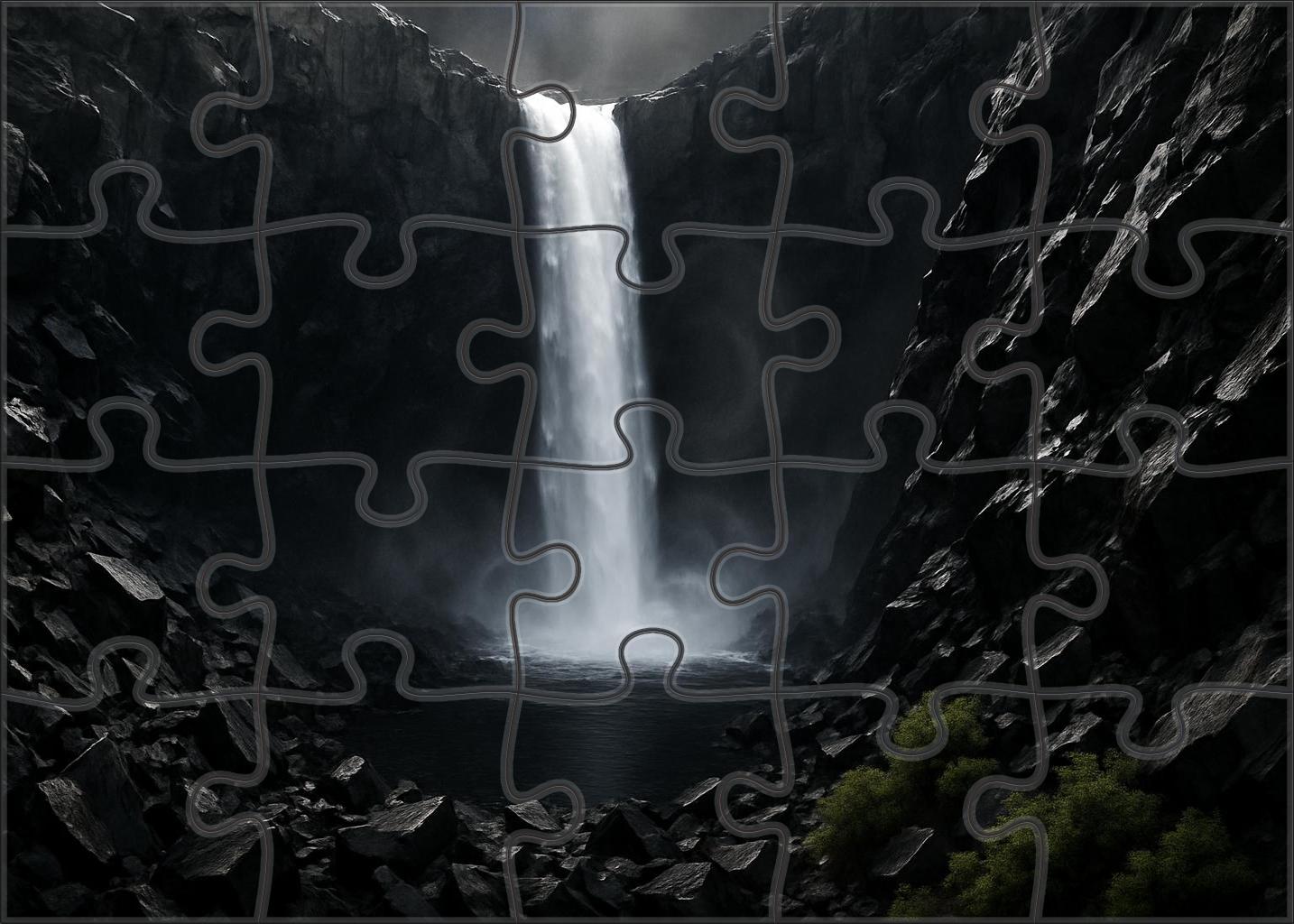 Obsidian Curtain Drop Premium Puzzle Pieces