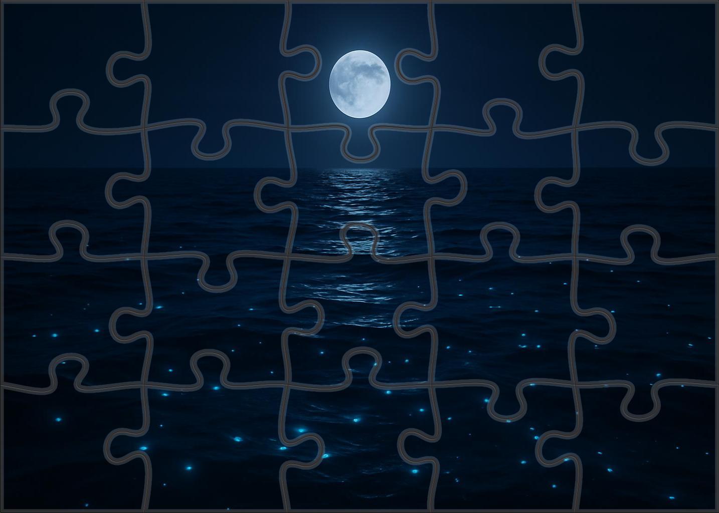 Moonlit Surface Drift Custom Jigsaw Puzzle