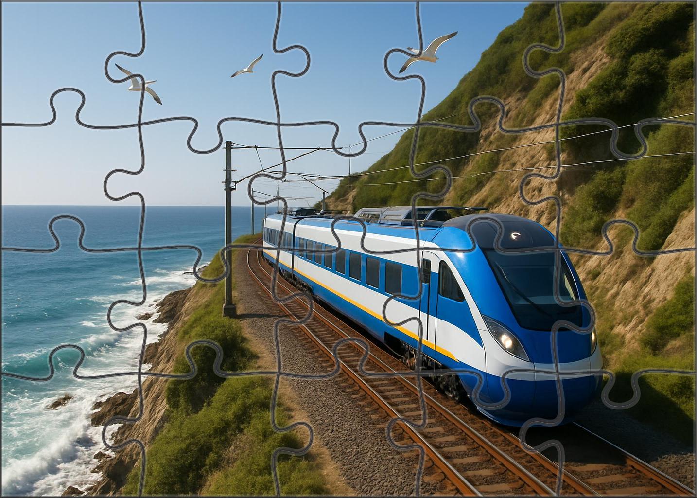 Azure Coastal Flyer Puzzle For Adults