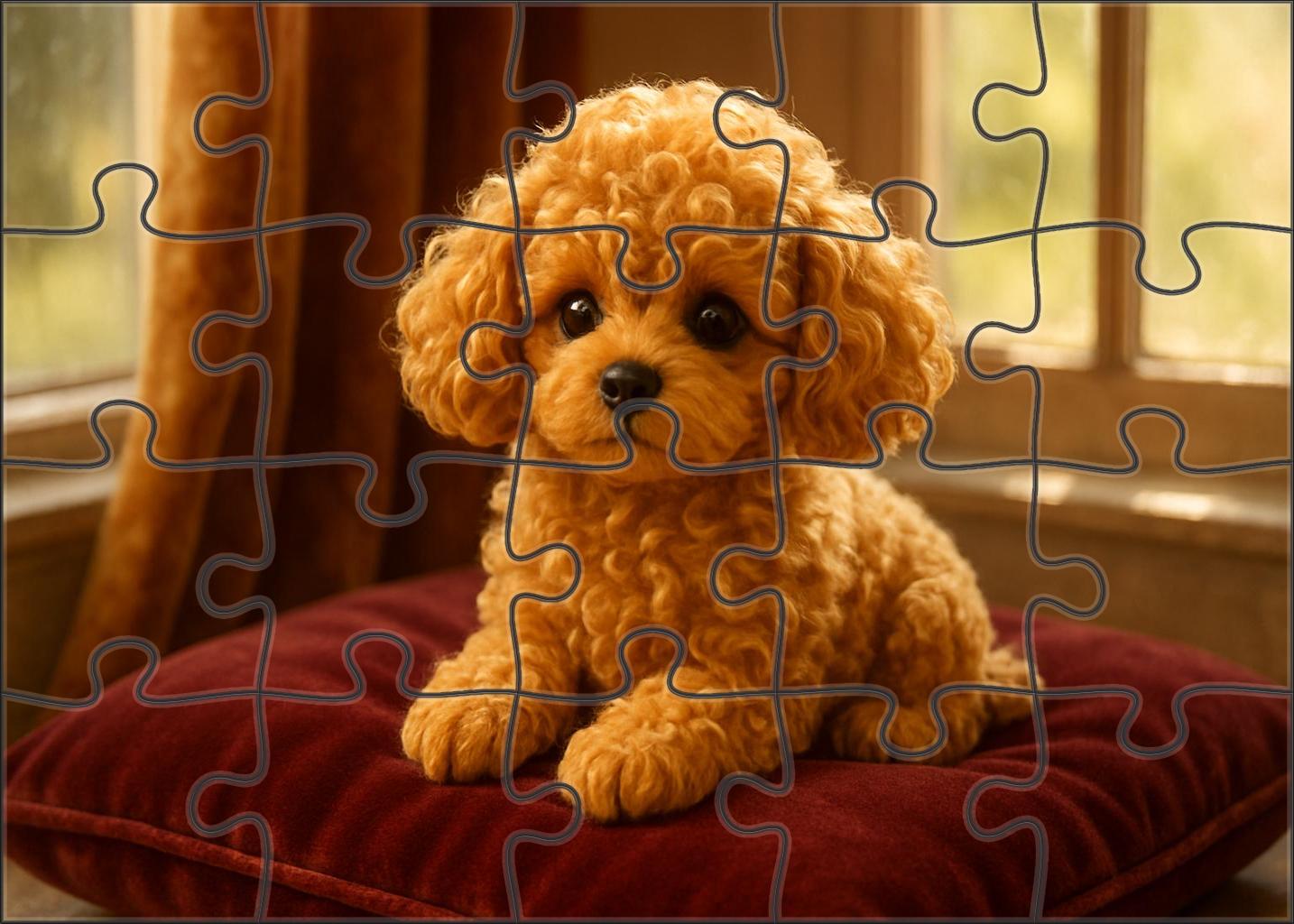 Amber Whisper Golden-toned Toy Companion With Soft Curly Coat 200 Piece Puzzle