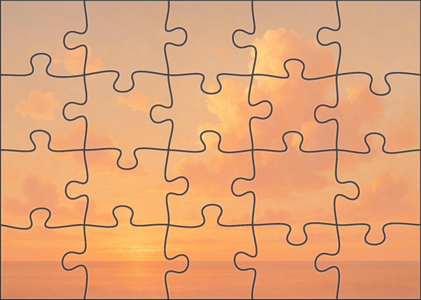 Rose Gold Horizon Bloom Mini Puzzle