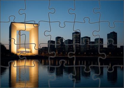 Paris La Dfense Skyline Europe's Leading Business District With Postmodern Skyscrapers 300 Piece Puzzle