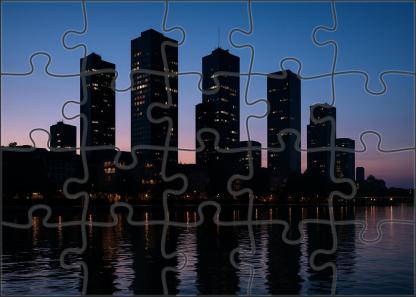 Frankfurt Skyline Europe's Financial Powerhouse 100 Piece Puzzle