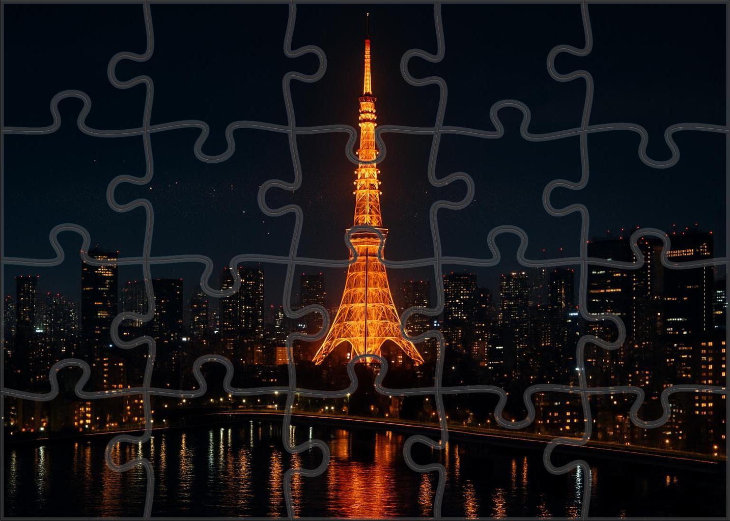 Tokyo Tower Tokyo Japan Recognized By 6910 Worldwide As A Modern Communication Icon Custom Jigsaw Puzzle