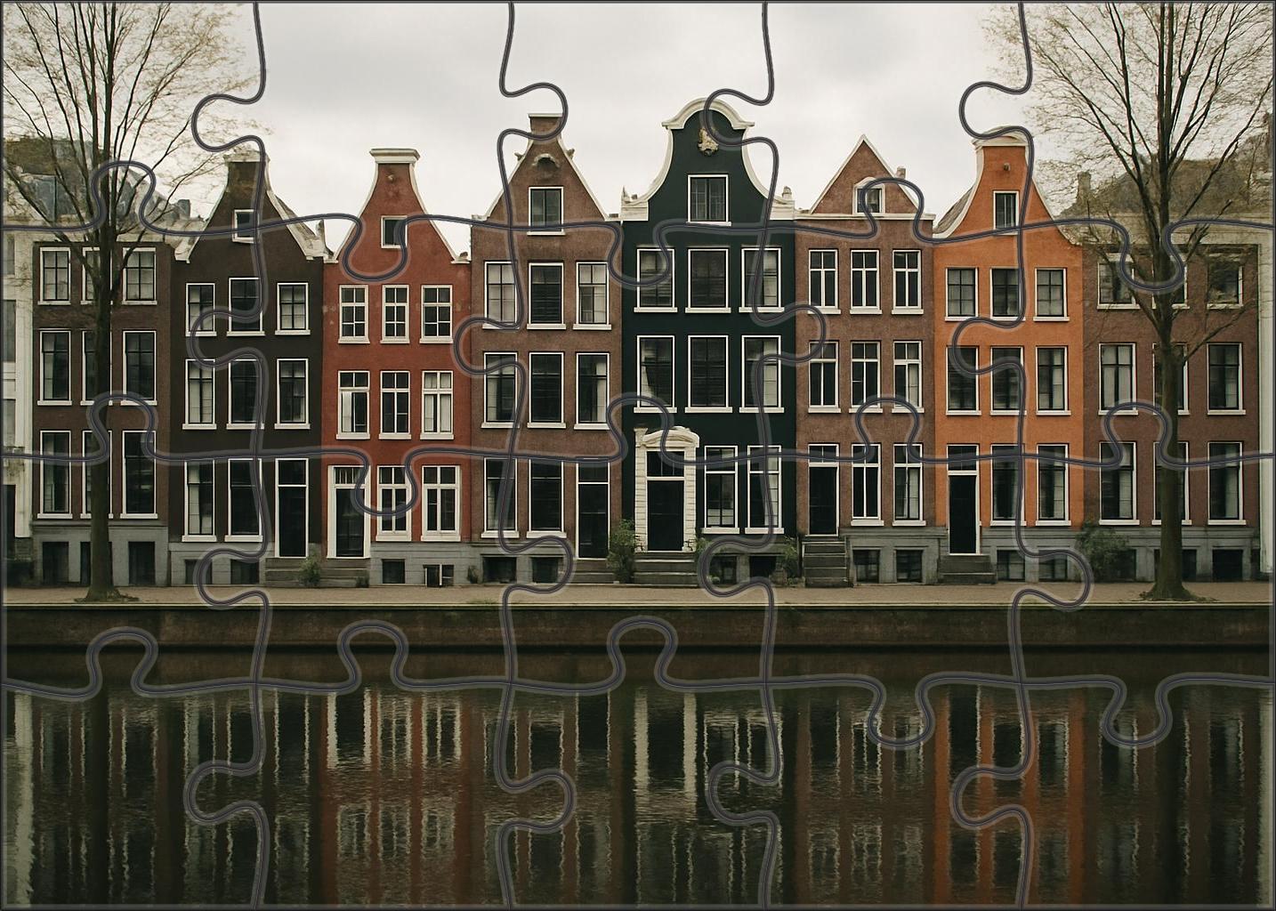 Amsterdam Canal Ring Skyline A Historic And Intimate Urban Profile 300 Piece Puzzle