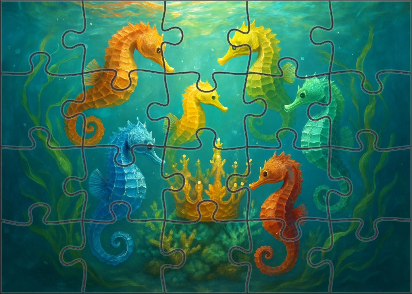 Seahorse Carousel Beneath The Coral Crown Puzzle Fun