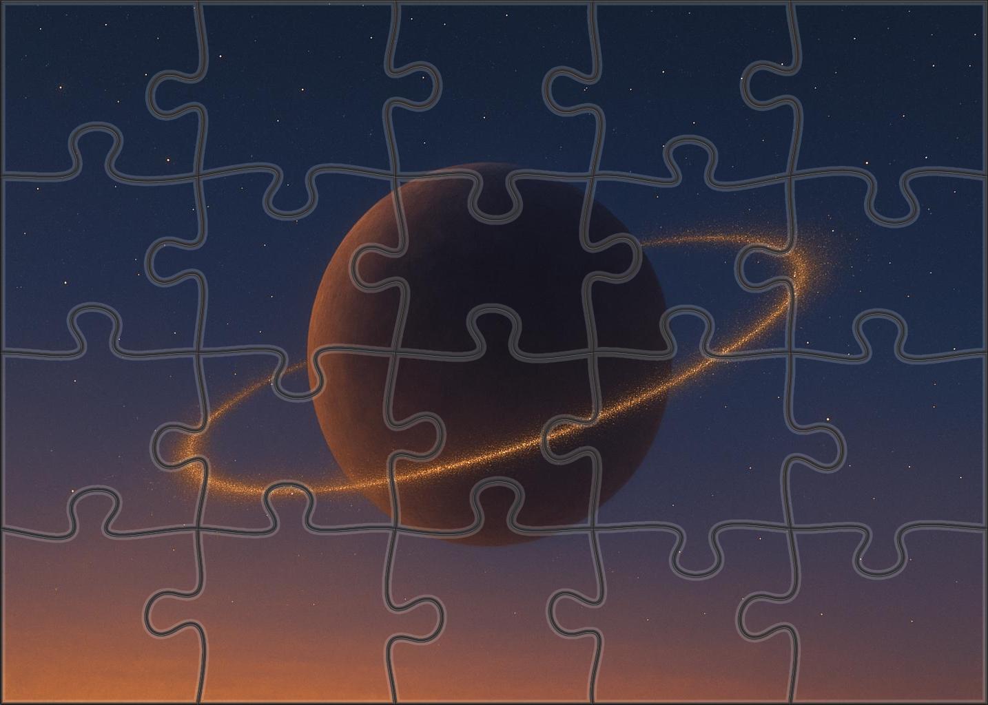 Silent Twilight Dust Ring Custom Jigsaw Puzzle