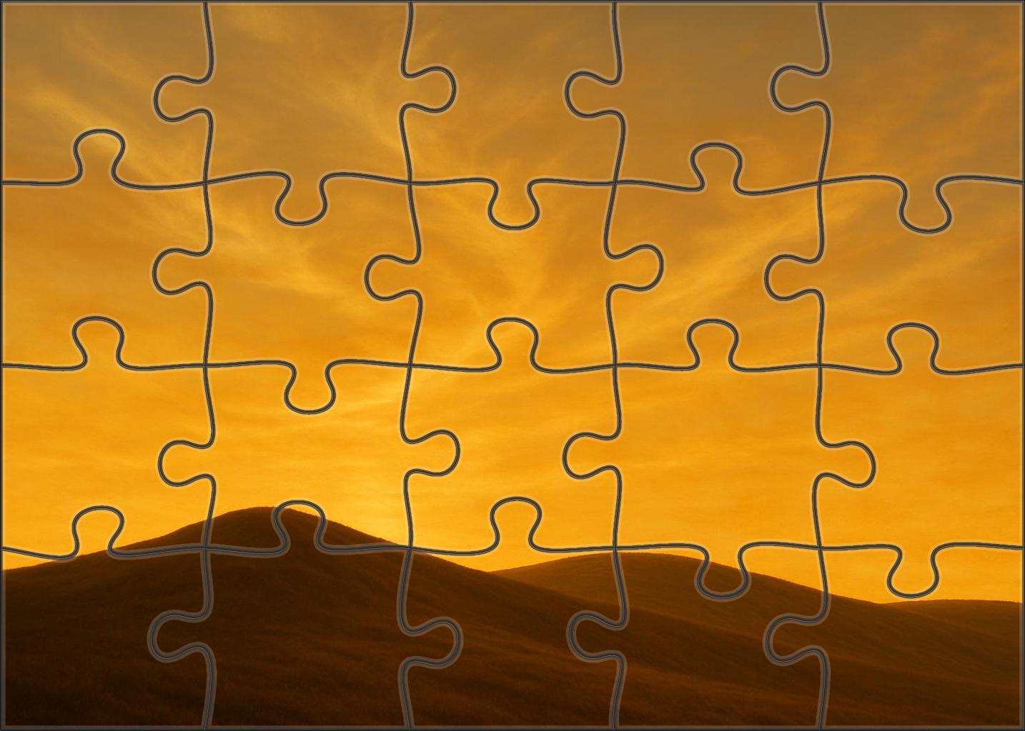 Golden Hour Ridge Line 200 Piece Puzzle