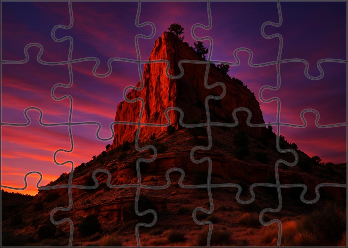 Crimson Twilight Bluff Puzzle Collection