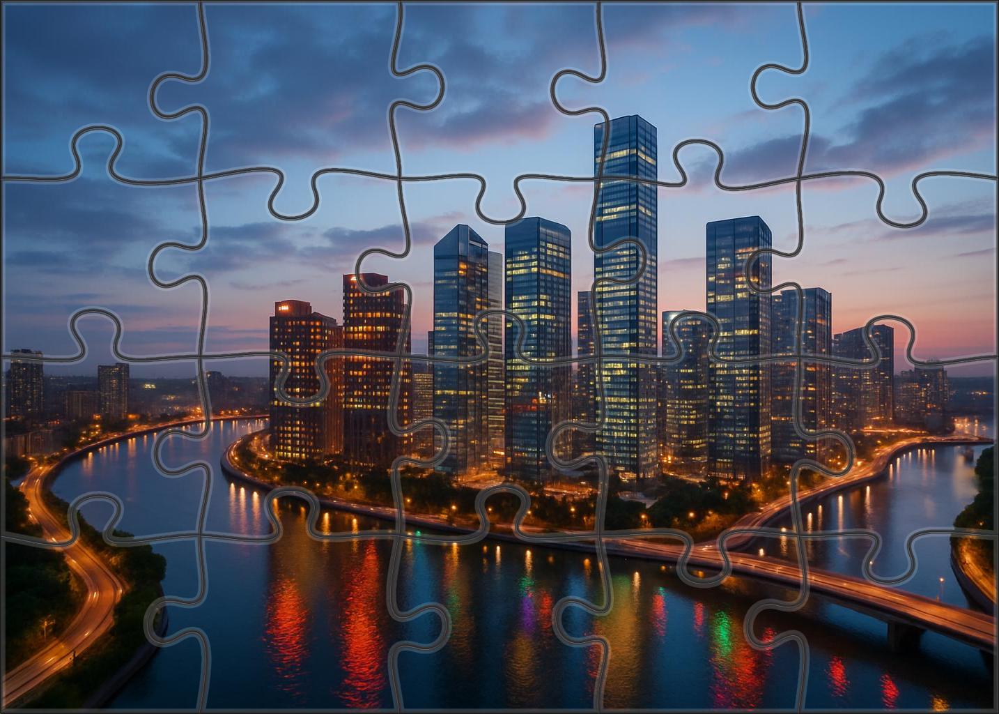 Melbourne Docklands Skyline Contemporary Waterfront Urbanism 100 Piece Puzzle