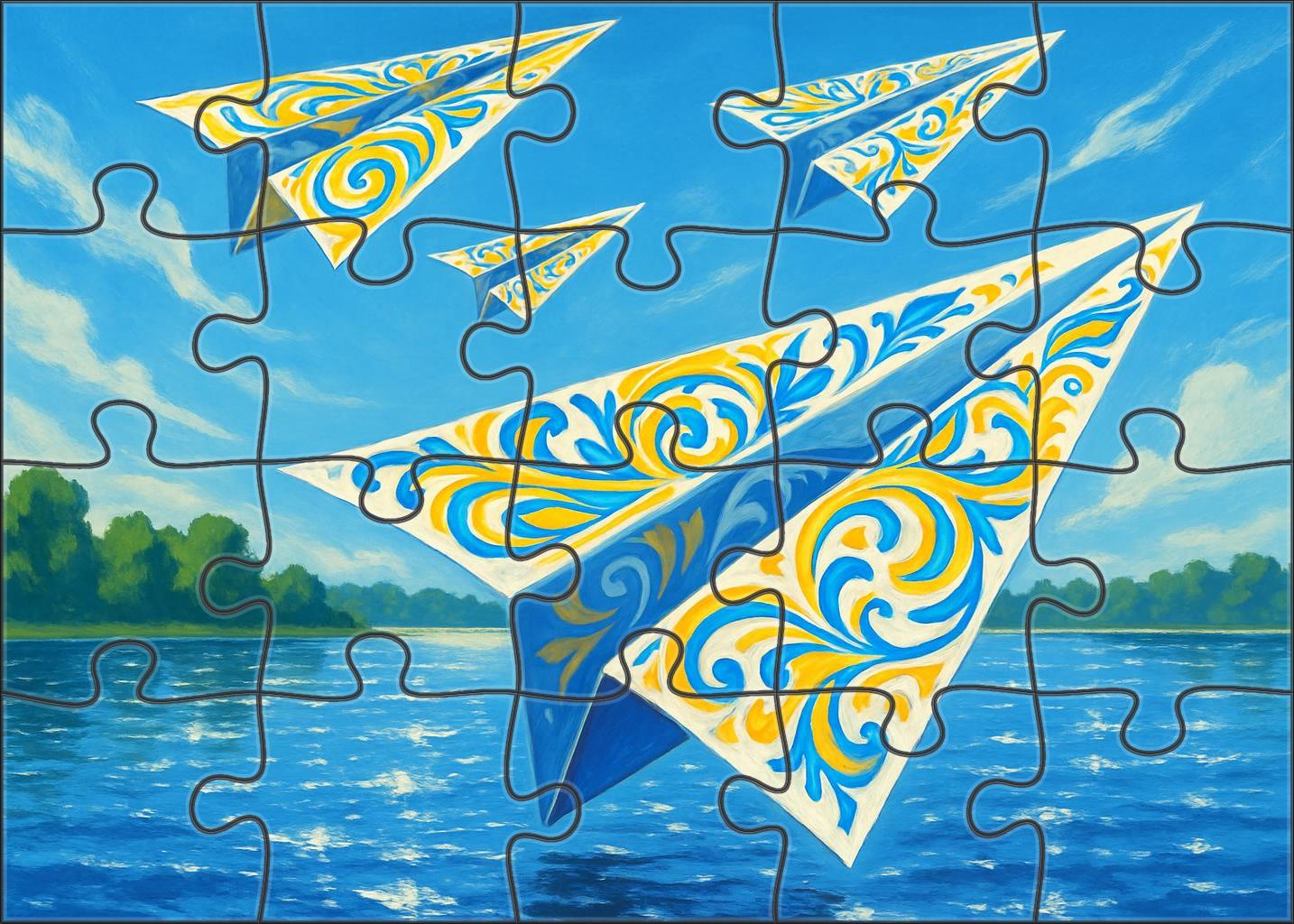 Paper Plane Regatta Large Format Puzzle