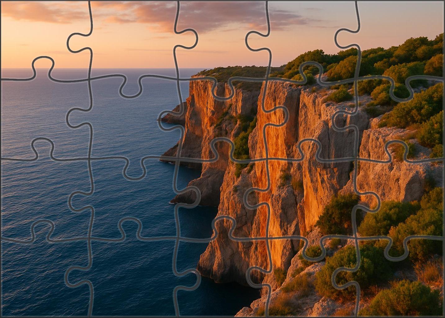 Twilight Coastal Bluffs Custom Jigsaw Puzzle