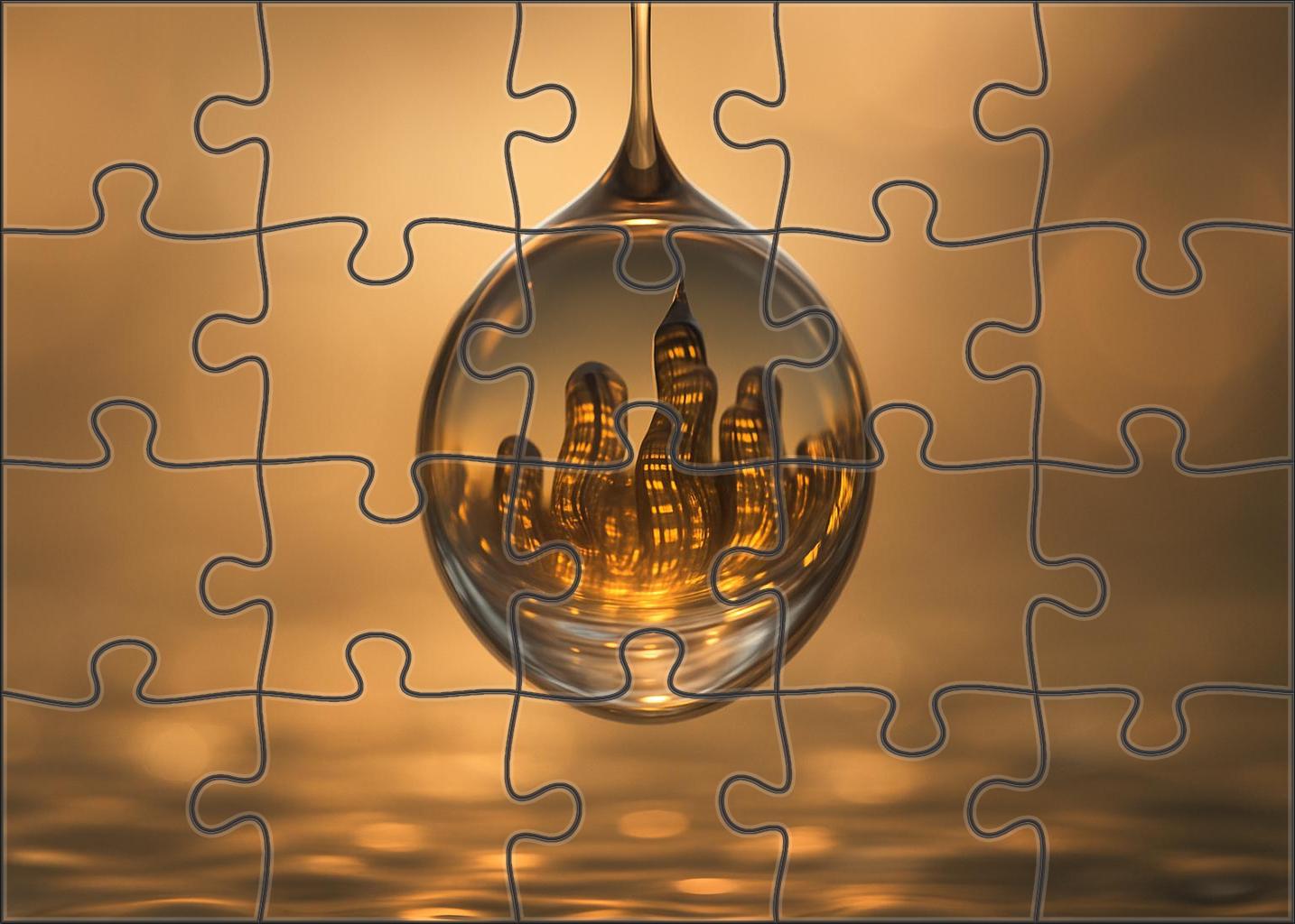 Cityscape In A Droplet Puzzle Fun