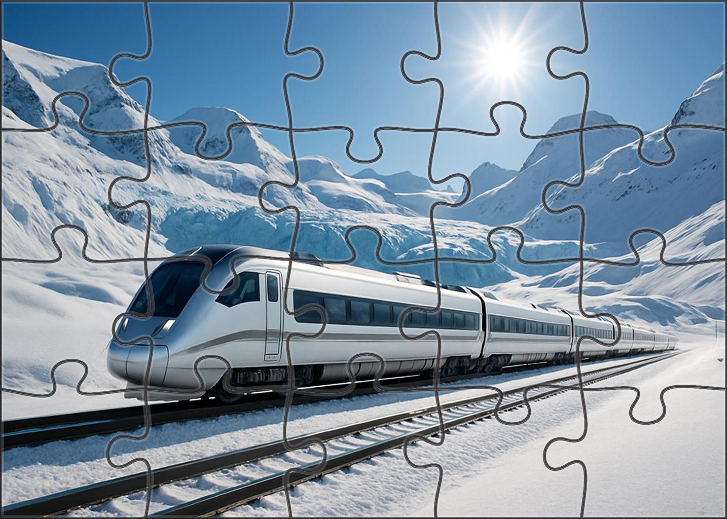 Glacier Streamliner Electric Express Large Format Puzzle