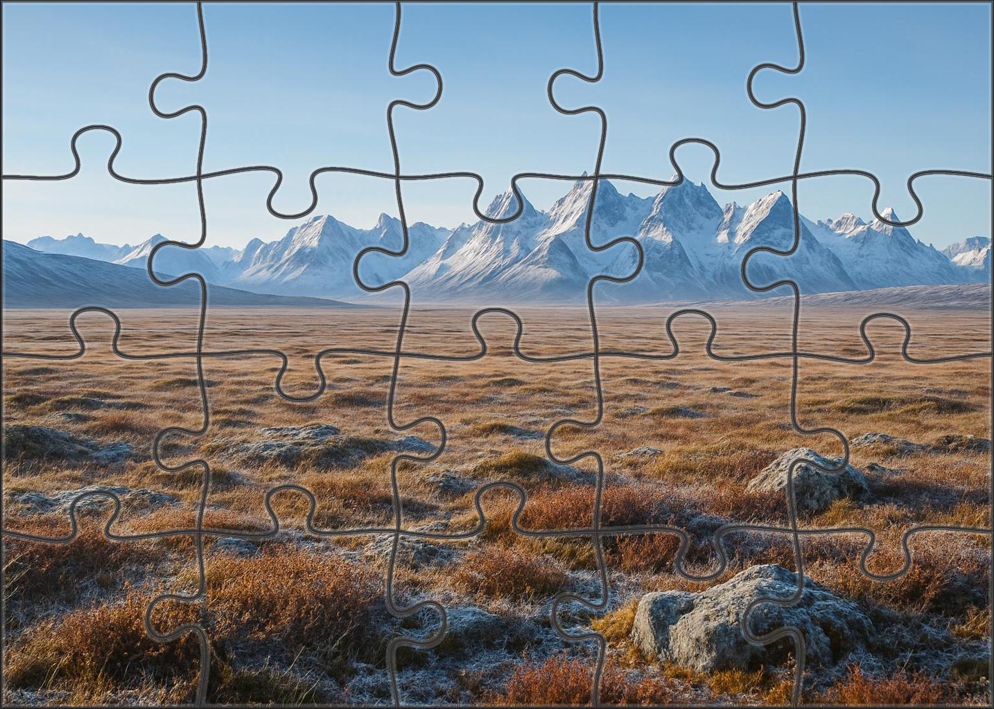 Frozen Tundra Expanse Custom Jigsaw Puzzle