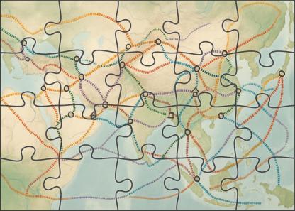 Historic Trade Route Overlays 500 Piece Puzzle
