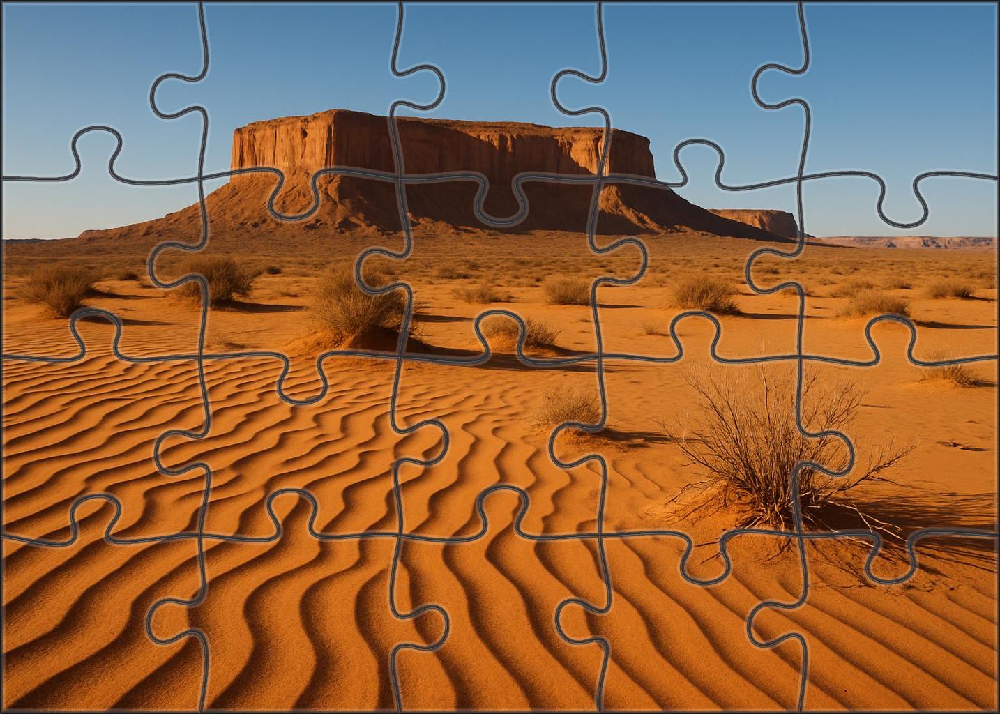 Sandy Plateau At Noon Easy Puzzles