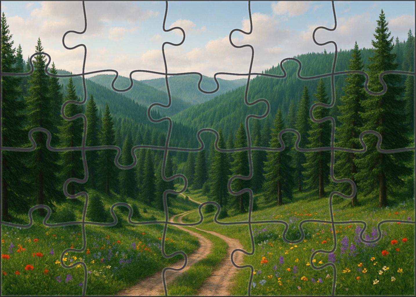 Whispering Pine Foothills Unique Puzzle Design