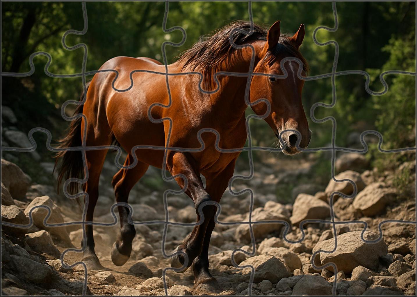 Copper Canyon Mustang Robust Chestnut With Wild Spirit And Surefootedness Mini Puzzle