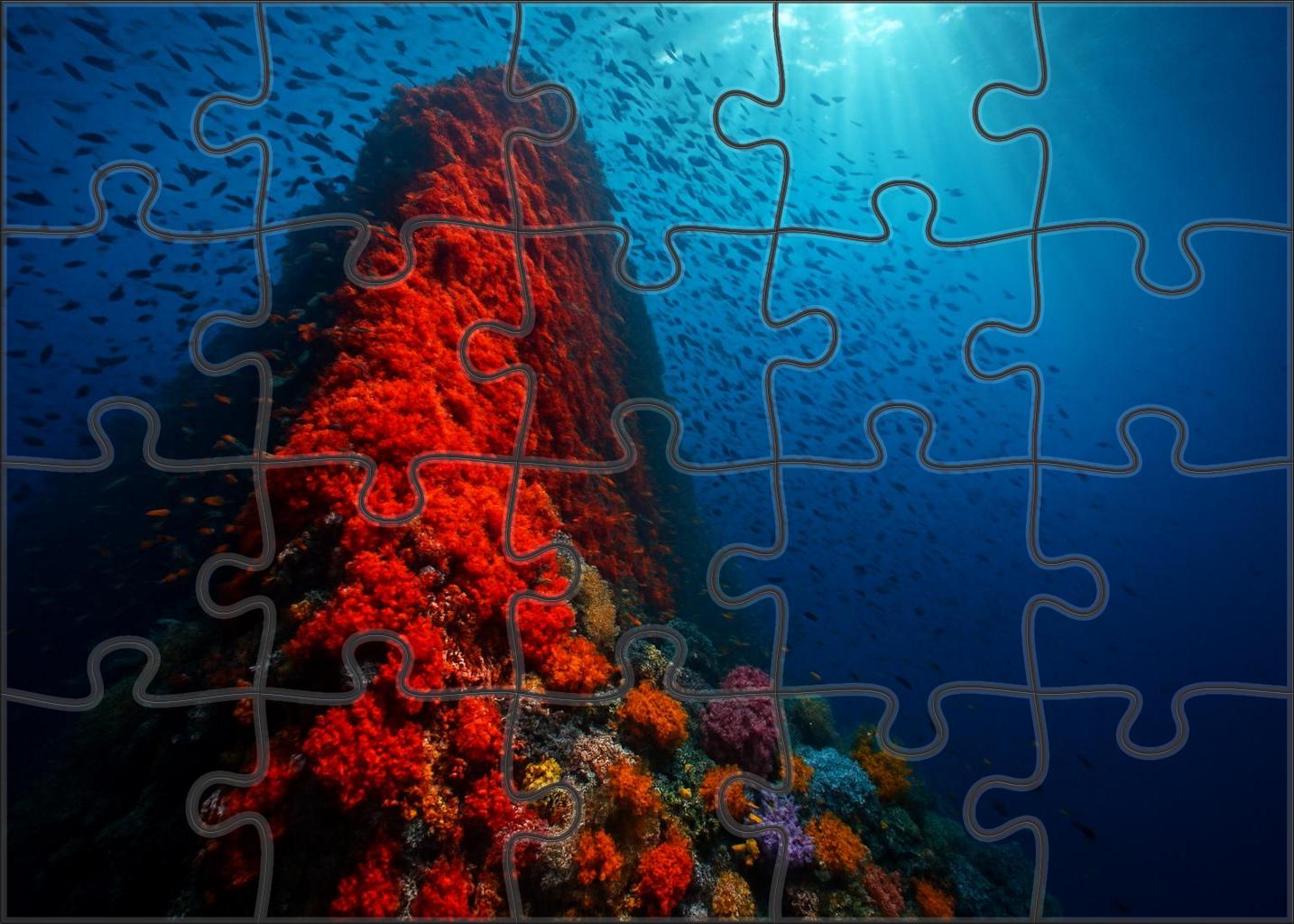 Crimson Shelf Break Steep Cliffs Above Rugged Rocky Bottom 20 Piece Puzzle