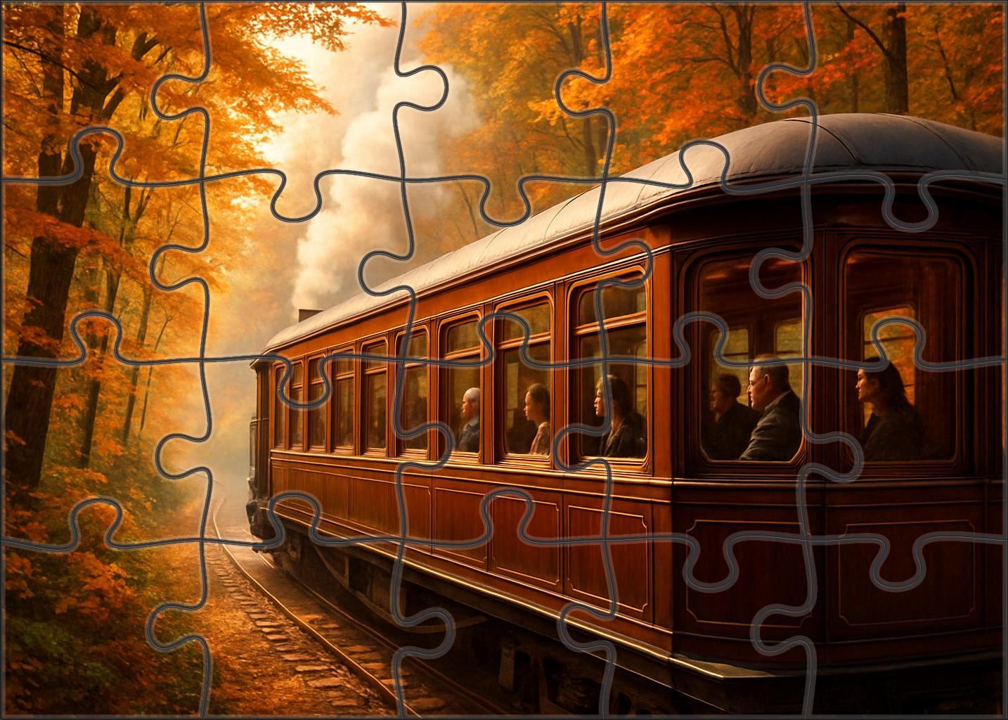 Luxury Steam-powered Scenic Railcar Puzzle Collection