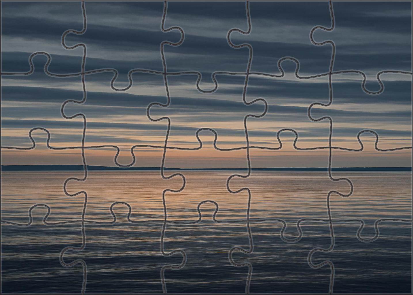 Slate Blue Evening Veil Puzzle For Adults