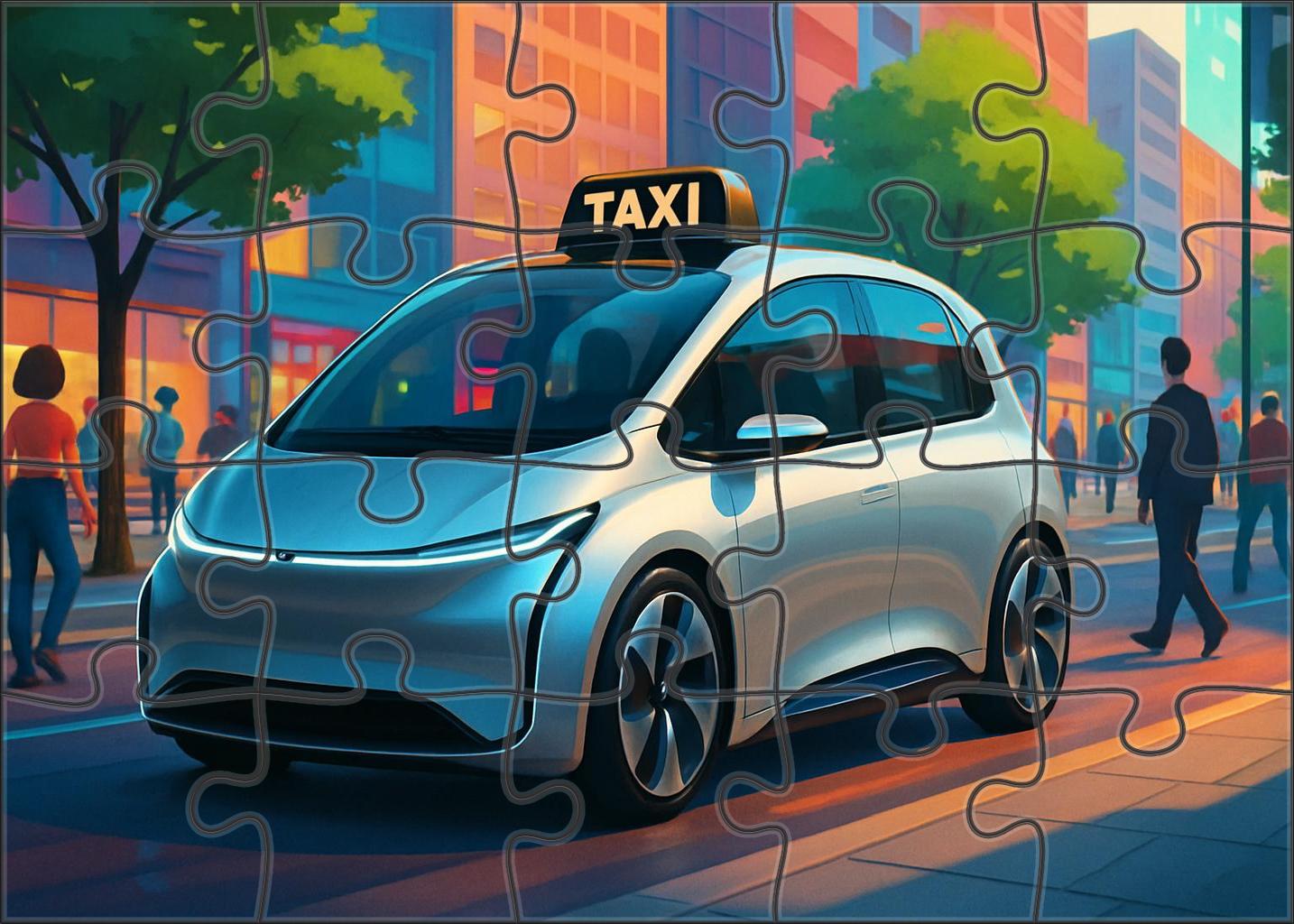 Compressed Air-powered Urban Taxi Puzzle Collection