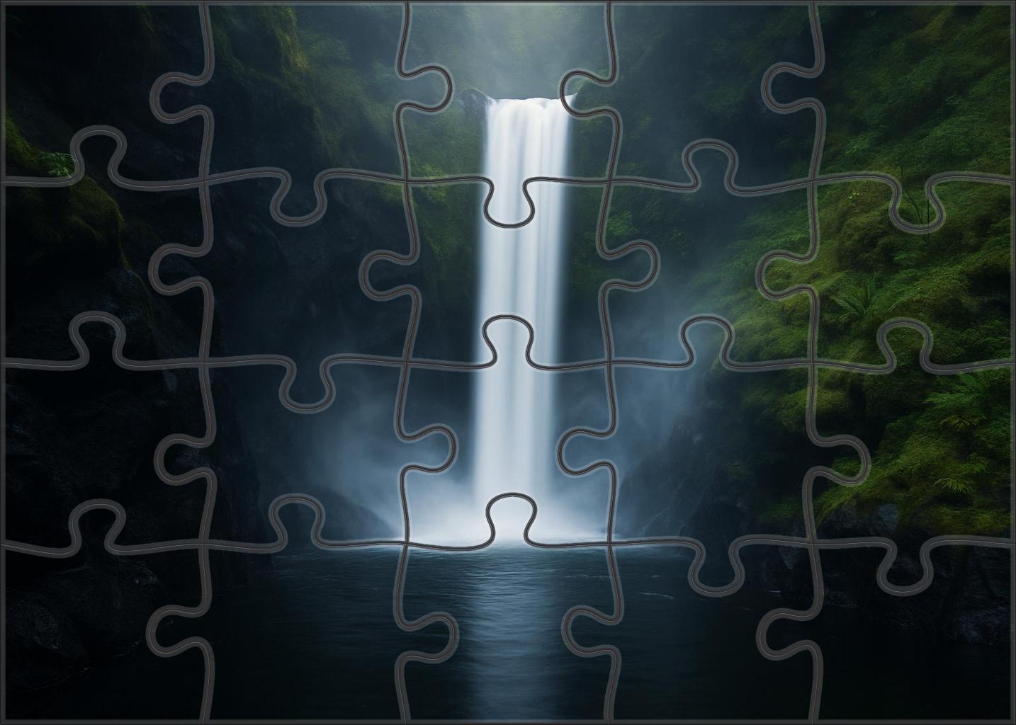 Ivory Mist Plunge Custom Jigsaw Puzzle