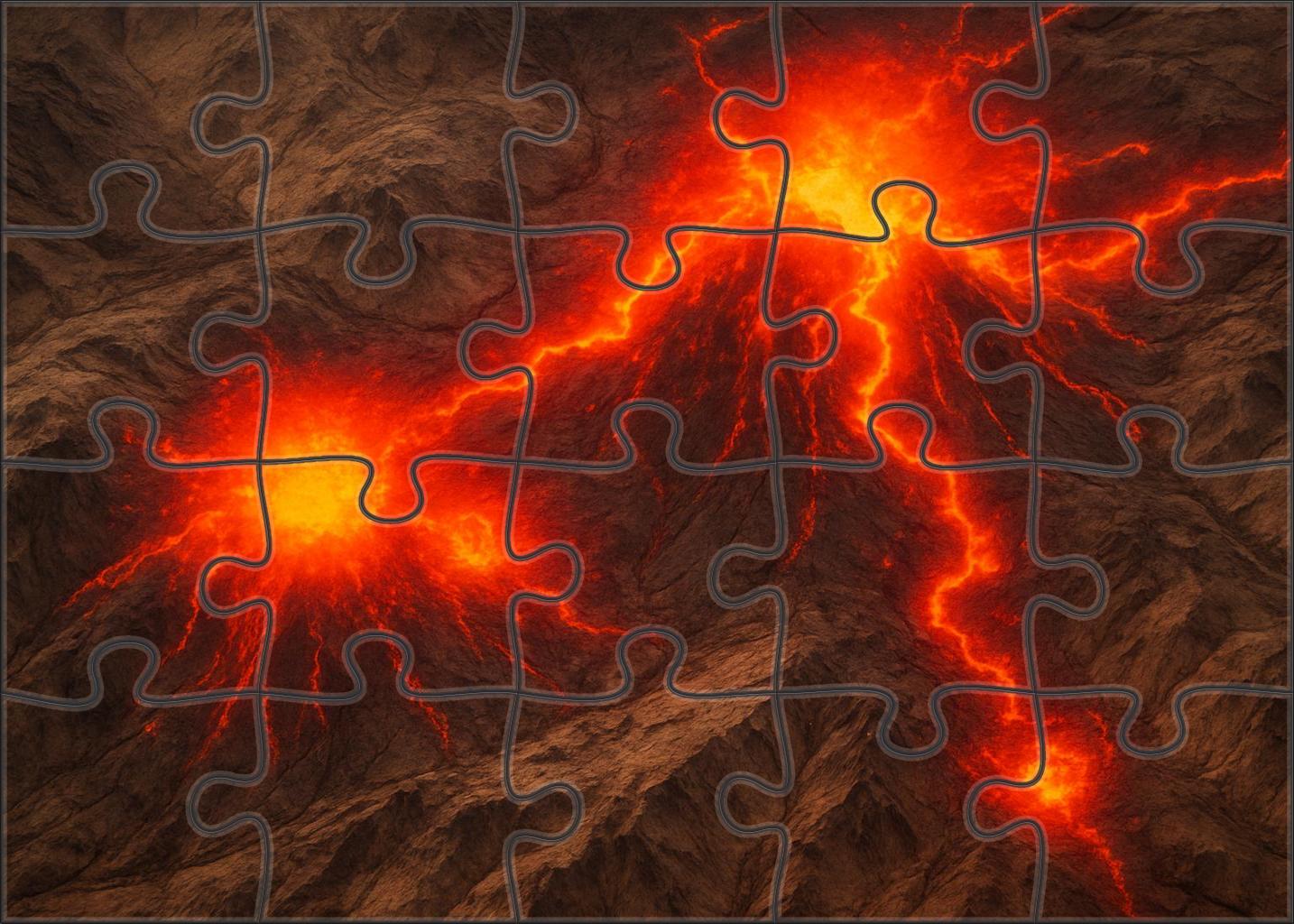 Volcanic Activity Heat Intensity Map Puzzle For Adults