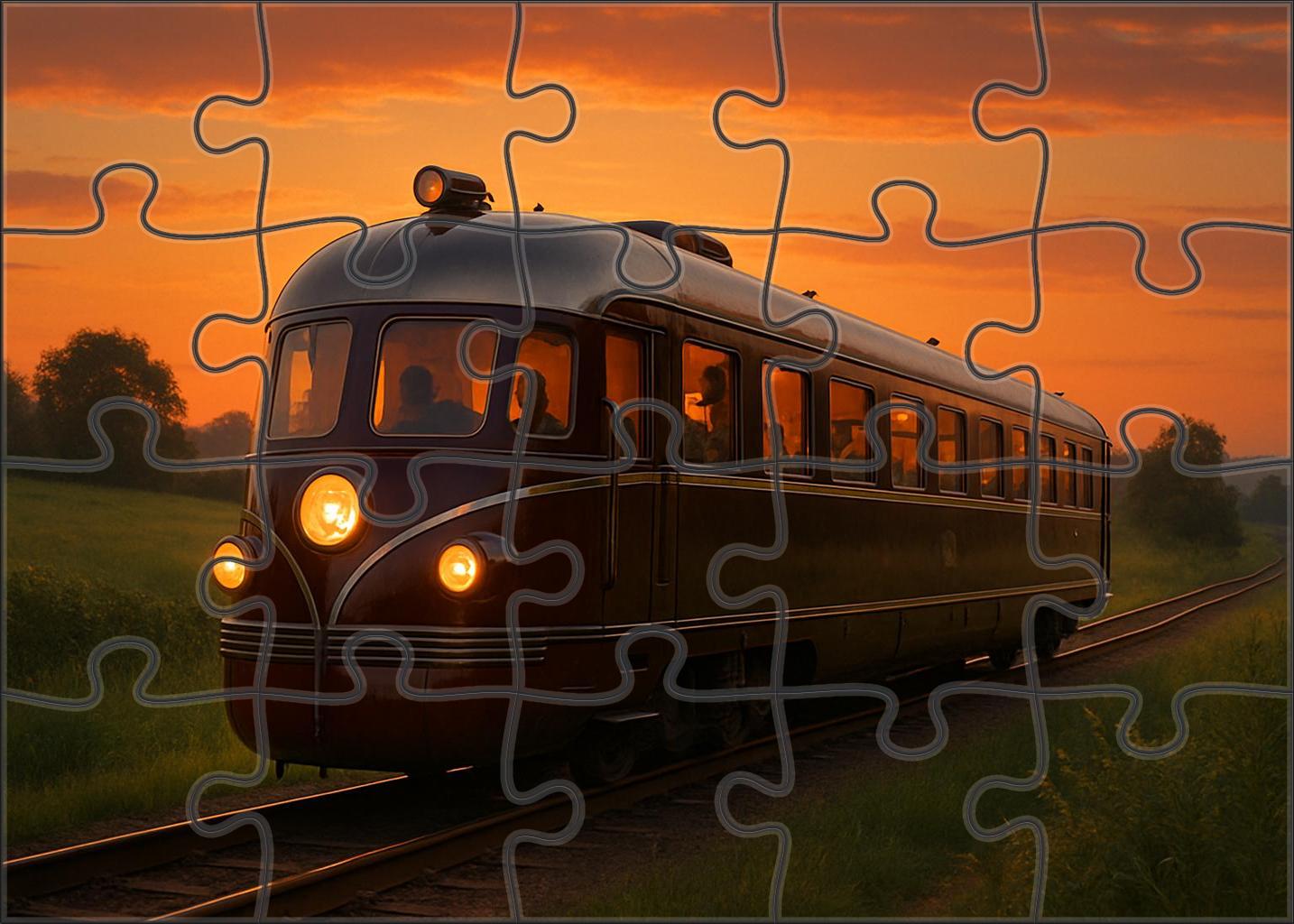 Retro-futuristic Diesel-electric Railcar Puzzle For Adults