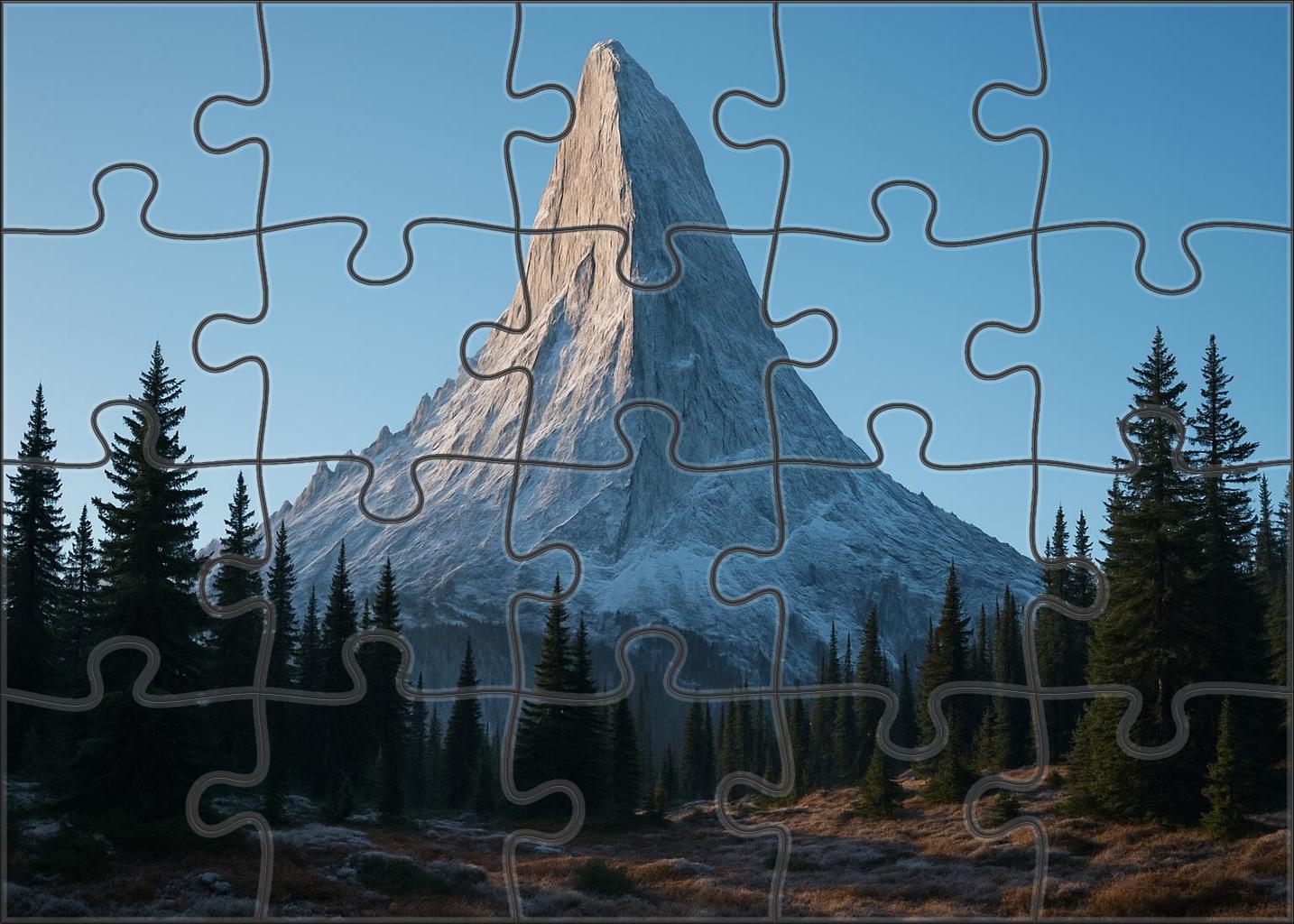 Frostveil Peak Puzzle For Adults