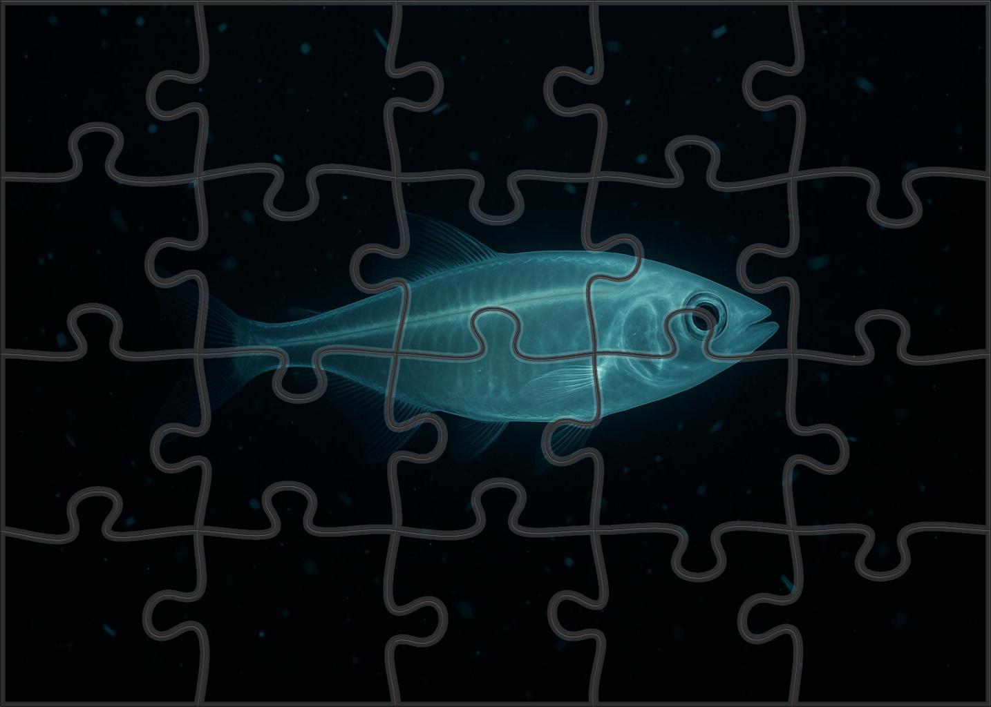 Celestial Glassfish Translucent Drifter With Radiant Glow Mini Puzzle