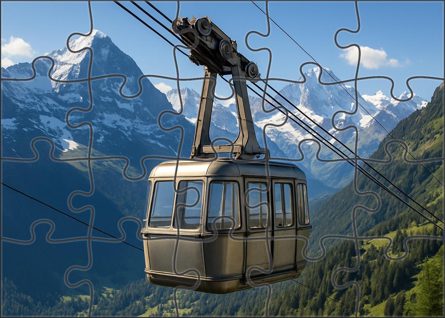 Hybrid Diesel-electric Mountain Cable Car 1000 Piece Puzzle