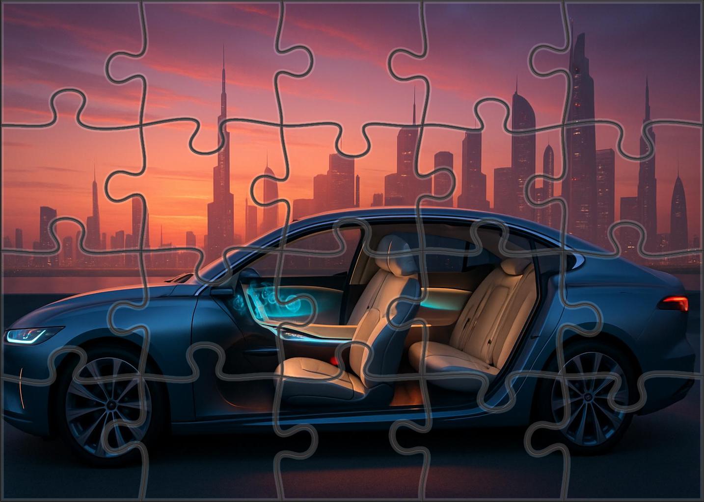 Celestial Mirage Futuristic Hydrogen-powered Sedan With Zero Emissions Large Format Puzzle