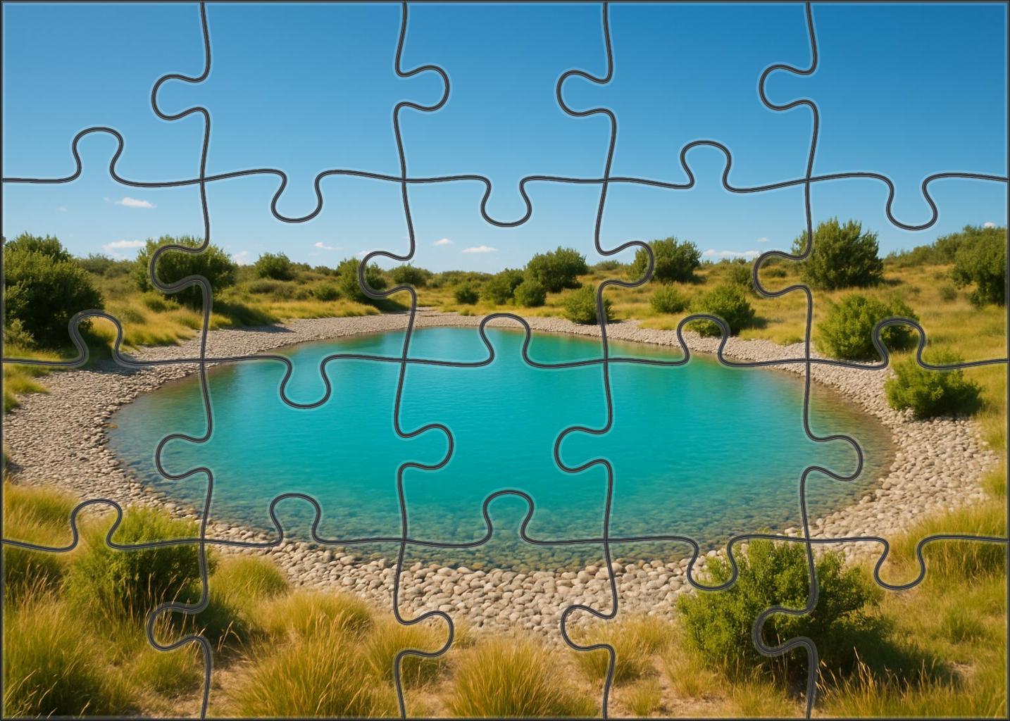 Hidden Lagoon At Midday Puzzle For Kids